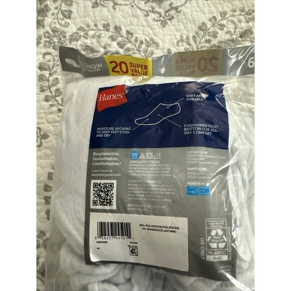 Men’s Socks. 20 Socks In Package Hanes - Picture 2 of 2